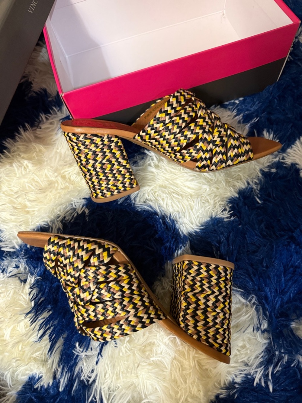 Vince Camuto Carindil multi/brick wedge heel